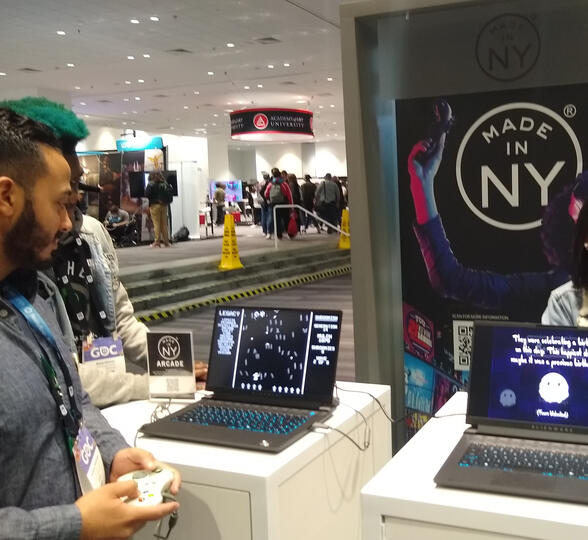 Shroomies @ Game Developers Conference 2023 as a part of the New York Pavilion Mayor&#39;s Office Booth in San Francisco