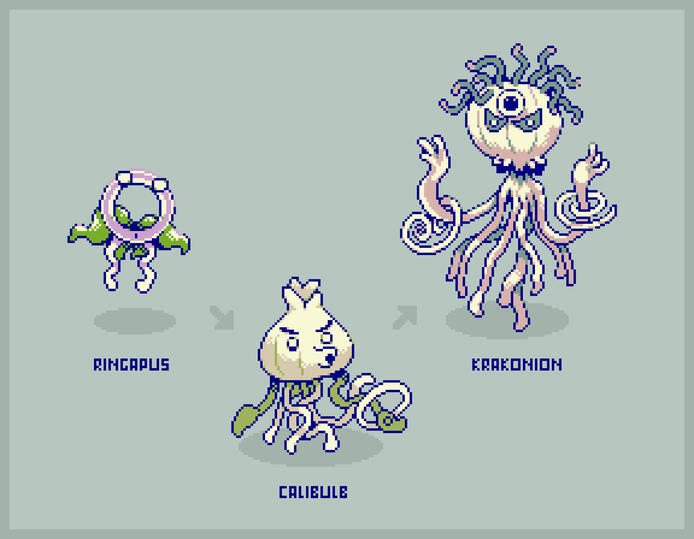 Ringapus, Calibulb, Krakonion