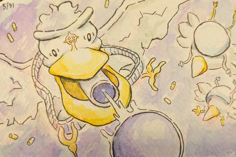Rookgull Watercolor