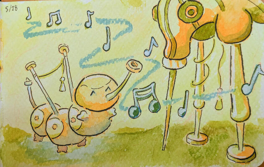 Pipworm Watercolor