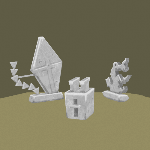 Gravestones (but fancy)