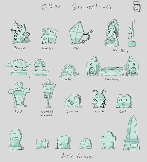 Sketches - Gravestones