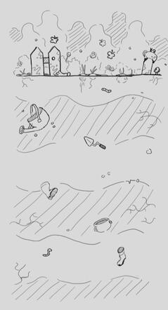 Sketches - Garden Desktop Wallpaper